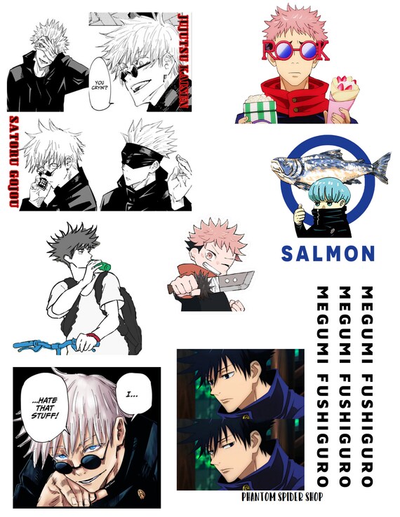 anime journal supplies jujutsu kaisen printable download etsy