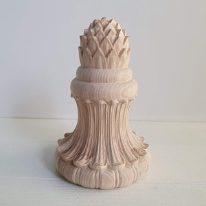 Wooden Finial for Staircase Newel Post Ornate Decorative Newel Post