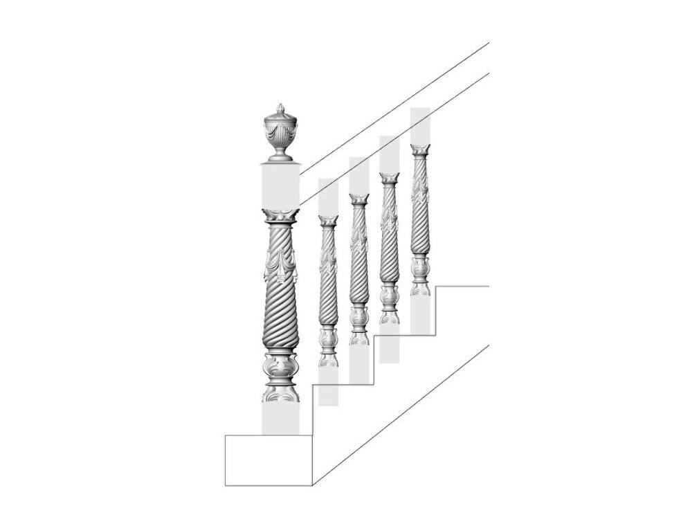 Wooden Baluster for the Stairs 1pc, Unpainted, Stair Balusters, Custom ...