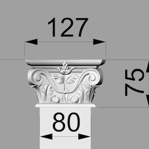 Custom order. A set of capitals and the lower part of the pilaster.