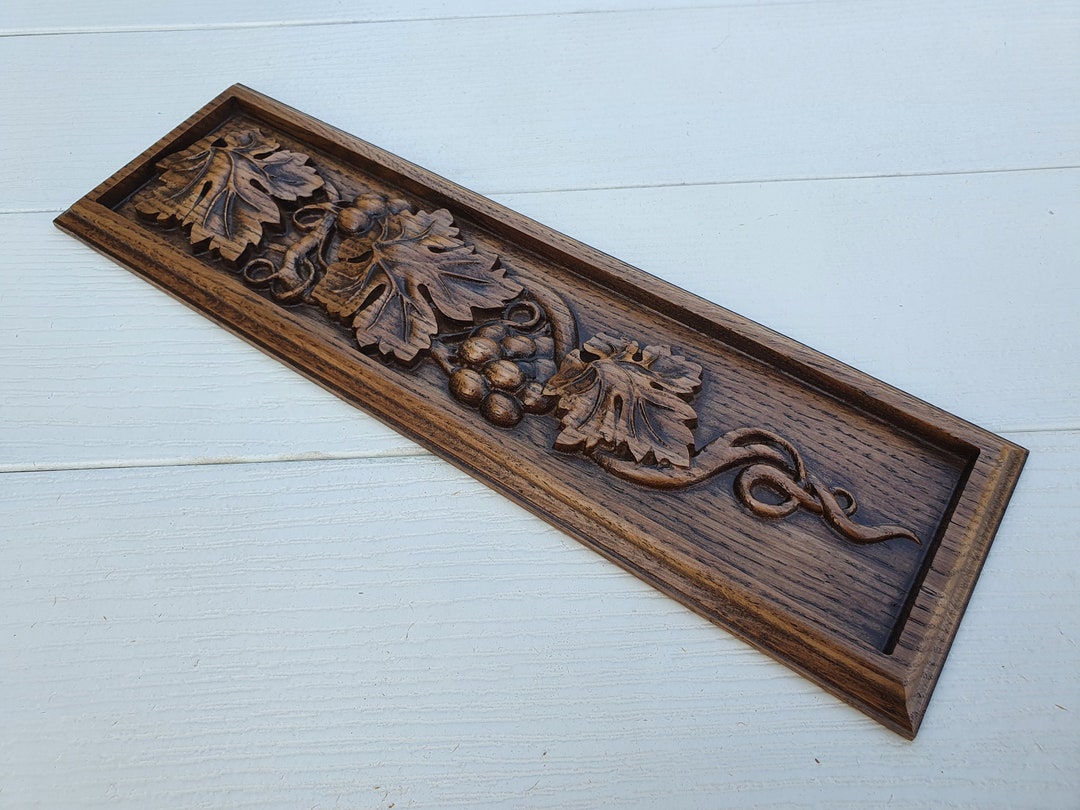 Wooden Overlay Grapes, Applications for Interior Decor, 1 Pc., House ...