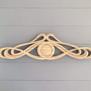 Modern elegant carved wood decor for furniture