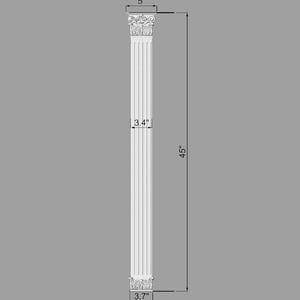 Custom order. Wooden pilaster, pilaster column, 1 piece, unpainted.