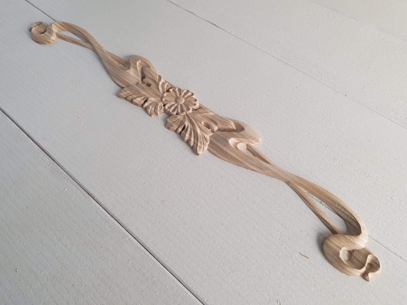 Graceful Carved Wood Decor for Furniture Etsy