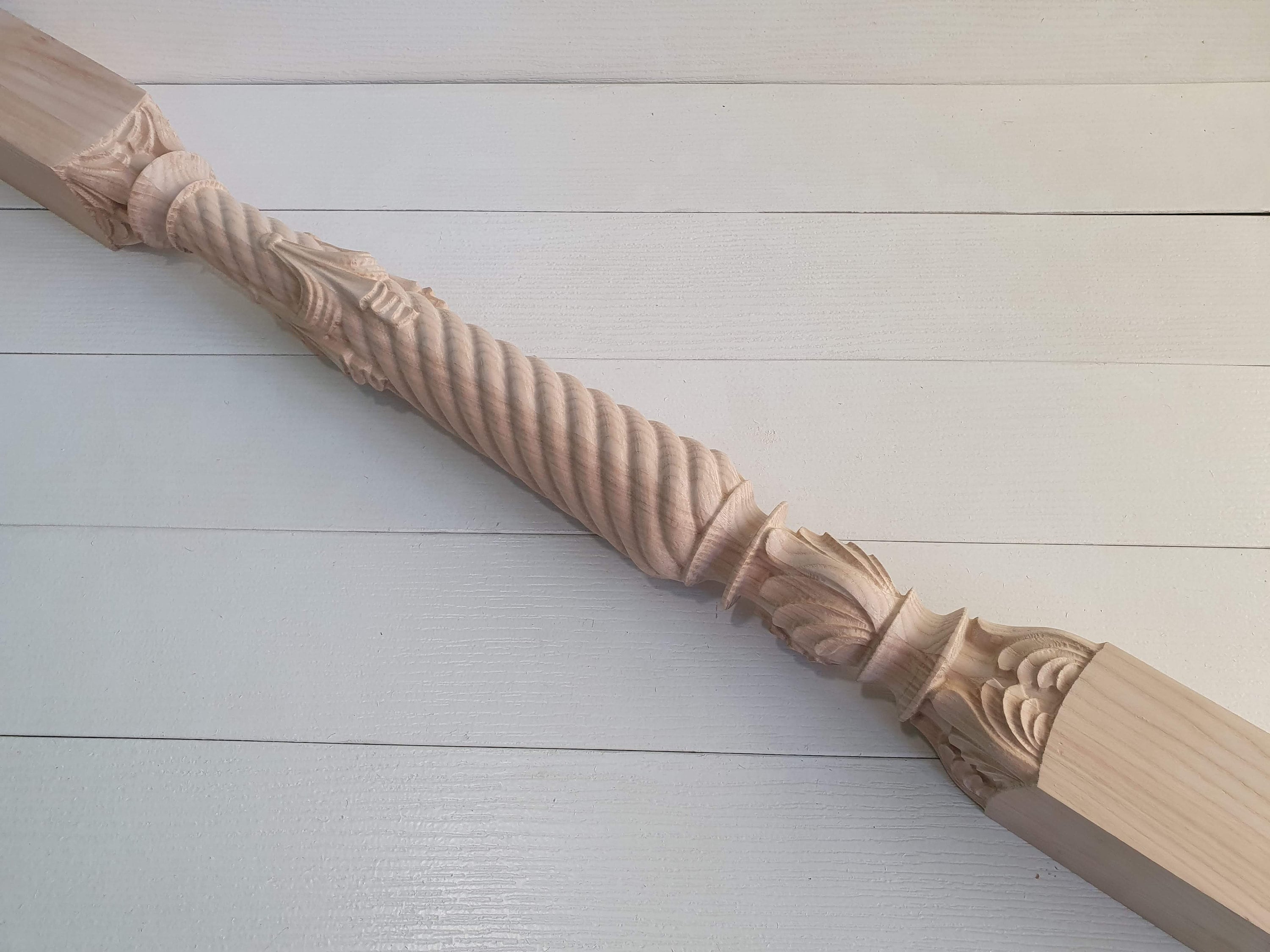 Wooden baluster for the stairs 1pc, unpainted, stair balusters, Custom size wood balusters for stairs.