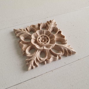 Carved rosette, unpainted, home decoration, furniture