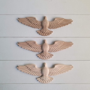 Dove of peace, unpainted. Wooden wall decor,Soaring dove,Wedding dove,Symbol of Peace and Innocence,Pigeon,Holy Spirit Dove Church