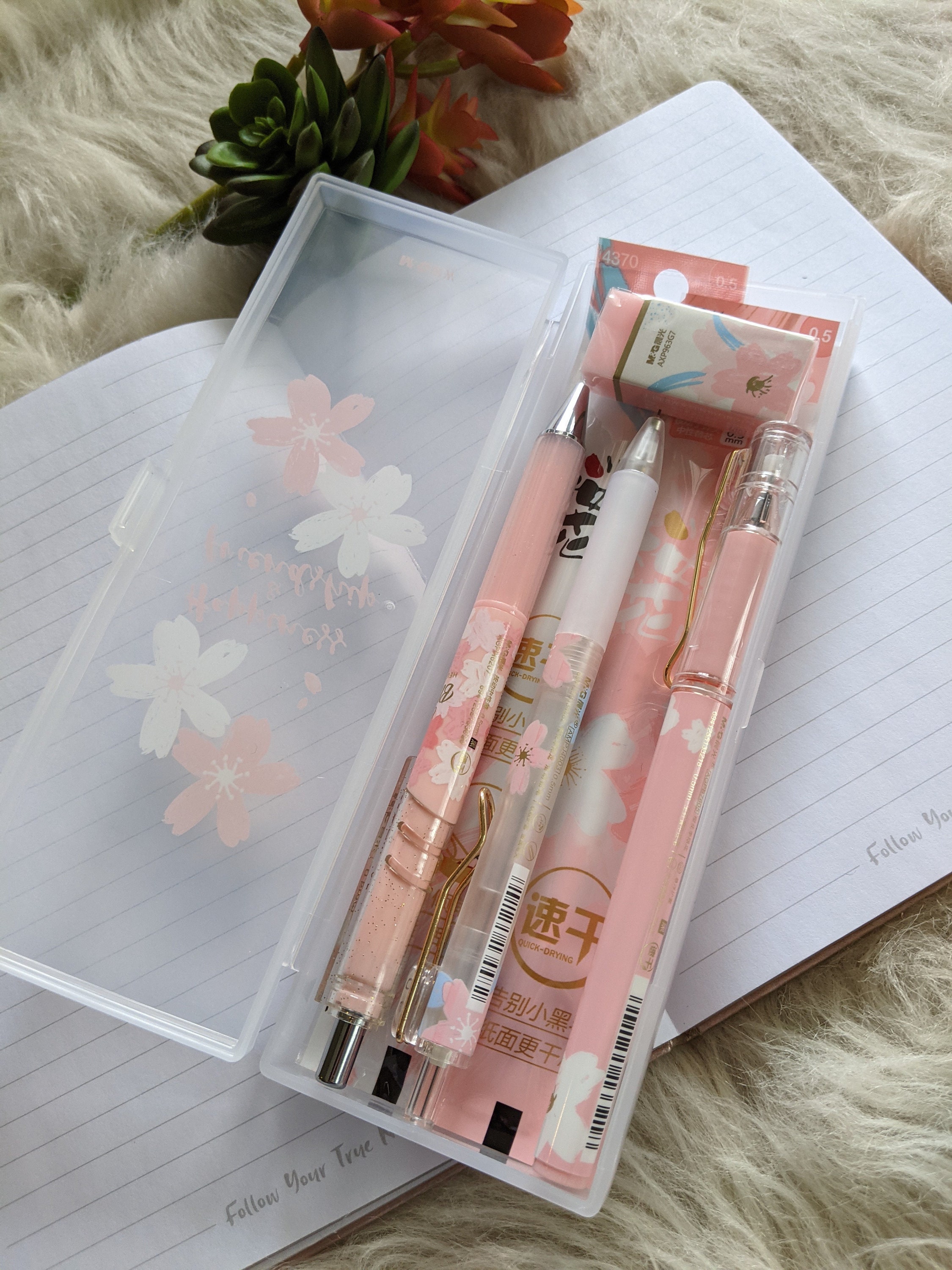 Kawaii stationary set with pastel flowers theme Japanese Etsy