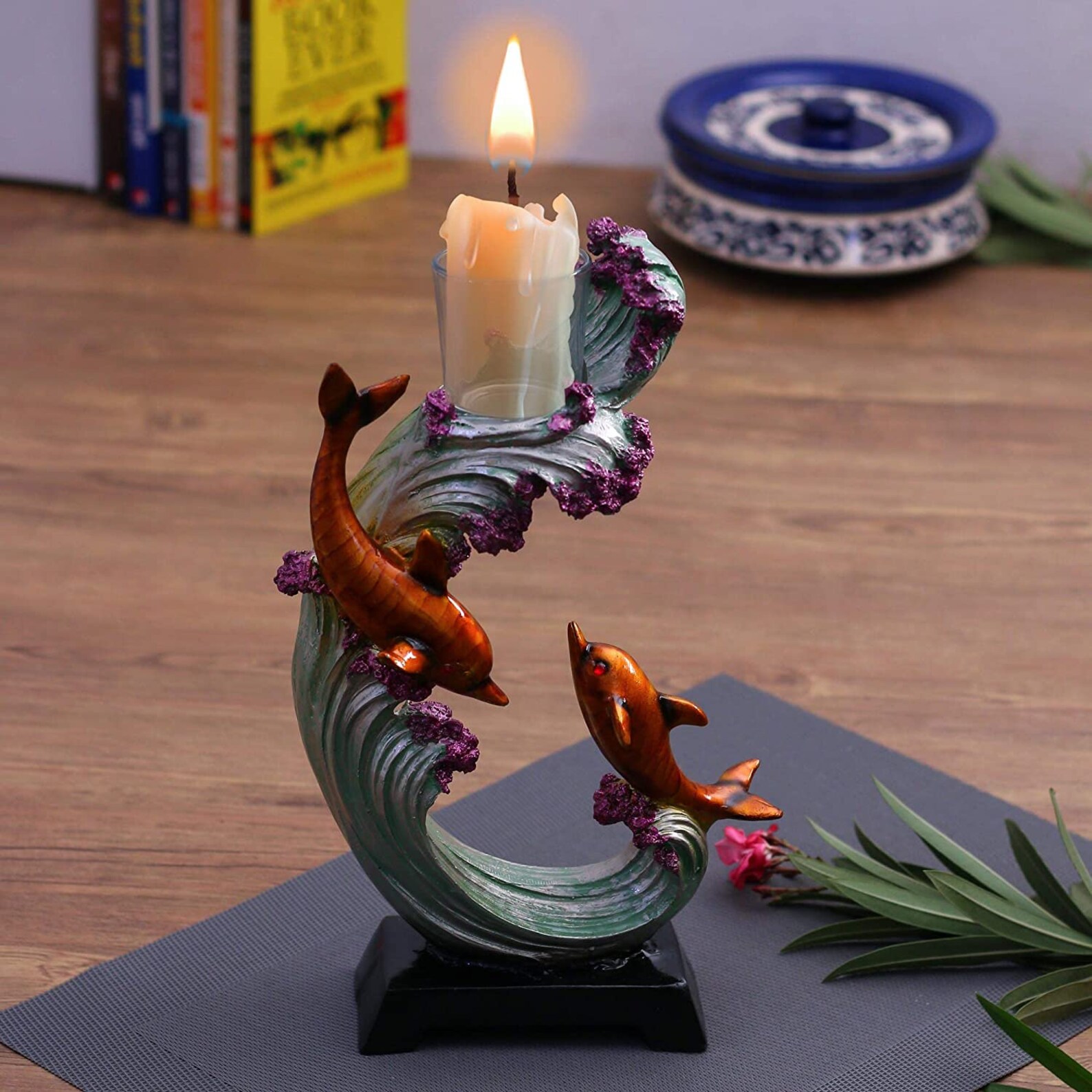 Resin Fish Tea Light Candle Holder with Modern Art home Etsy