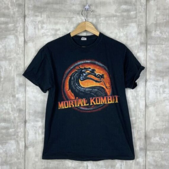 Mortal Kombat Vintage T-Shirt Size Large Black Ona