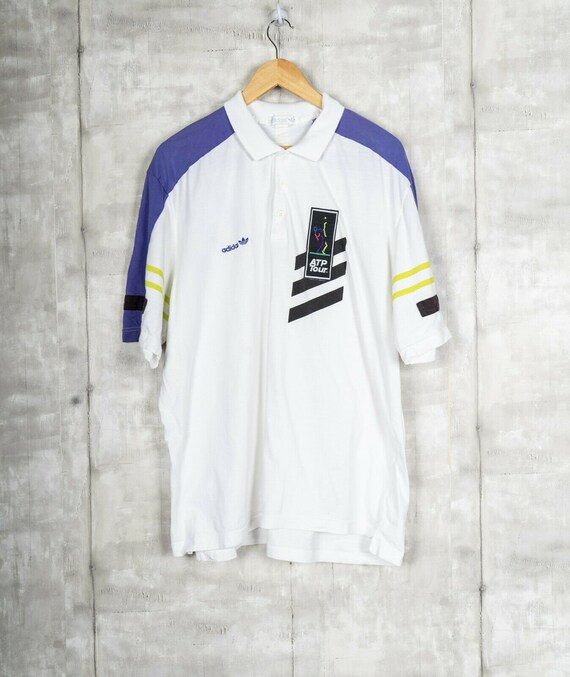 Vintage 90s Adidas Tennis ATP Tour BIG PRINT Colla