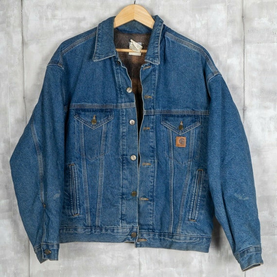 Carhartt Blanket Lined Vintage Denim Trucker Jacke