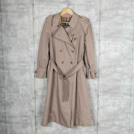 Burberry Trench Coat Vintage Jacket Size Large Bei