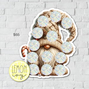 Gnome Scratch Off-besparingsuitdaging, kerstbesparingsuitdaging, kabouterbesparingsuitdaging, vakantiekrasbesparingsuitdaging, SO-51