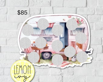 Camping Scratch Off Savings Challenge, Travel Savings Challenge, Savings Challenge, Scratch Off Savings Challenge, SO-95