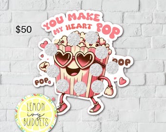Popcorn Scratch Off Savings Challenge, Savings Challenge, Savings Challenge, Scratch Off Savings Challenge, SO-231