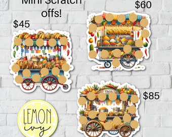 MINI Taco Carts Scratch Off Savings Challenge, Savings Challenge, Savings Challenge, Scratch Off Savings Challenge, SOM-37, 38, 39