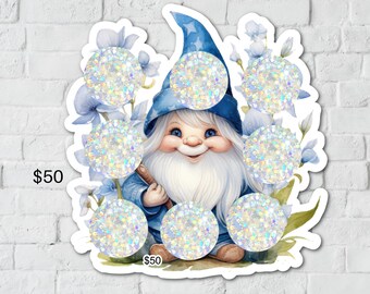 Gnome Scratch Off Savings Challenge, Valentines Day Savings Challenge, Gnome Savings Challenge, Scratch Off Savings Challenge,
