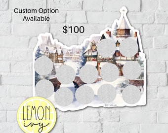 Christmas Scene Scratch Off Savings Challenge, Christmas Savings Challenge, Savings Challenge, Scratch Off Savings Challenge, SO-155