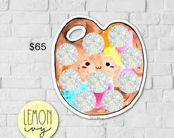 Paint Palette Scratch Off Savings Challenge, Crafts Savings Challenge, Scratch Offs, Scratch Off Savings Challenge,  SO-71