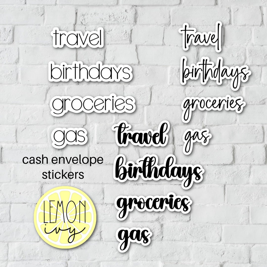 Cash Envelope Stickers , Cash Envelope Labels, Removable Cash Envelope Labels Etsy