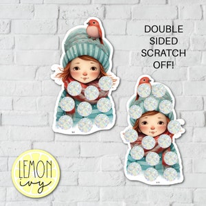 Winter Scratch Off Savings Challenge,  Double Sided Scratch Offs, Bird Savings Challenge, Scratch Off Savings Challenge, SO-09