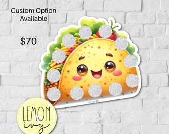 Taco Scratch Off Savings Challenge, Tacos Savings Challenge, Savings Challenge, Scratch Off Savings Challenge, SO-164