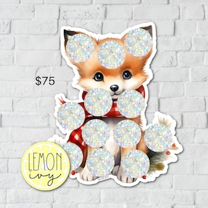 Scratch Off Savings Challenge, Christmas Saving Challenge, Christmas Fox Savings Challenge, Holiday Scratch Off Savings Challenge, SO-53