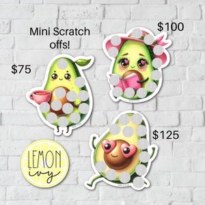 MINI Avocado Scratch Off Savings Challenge, Savings Challenge, Savings Challenge, Scratch Off Savings Challenge, SOM-13, 14, 15