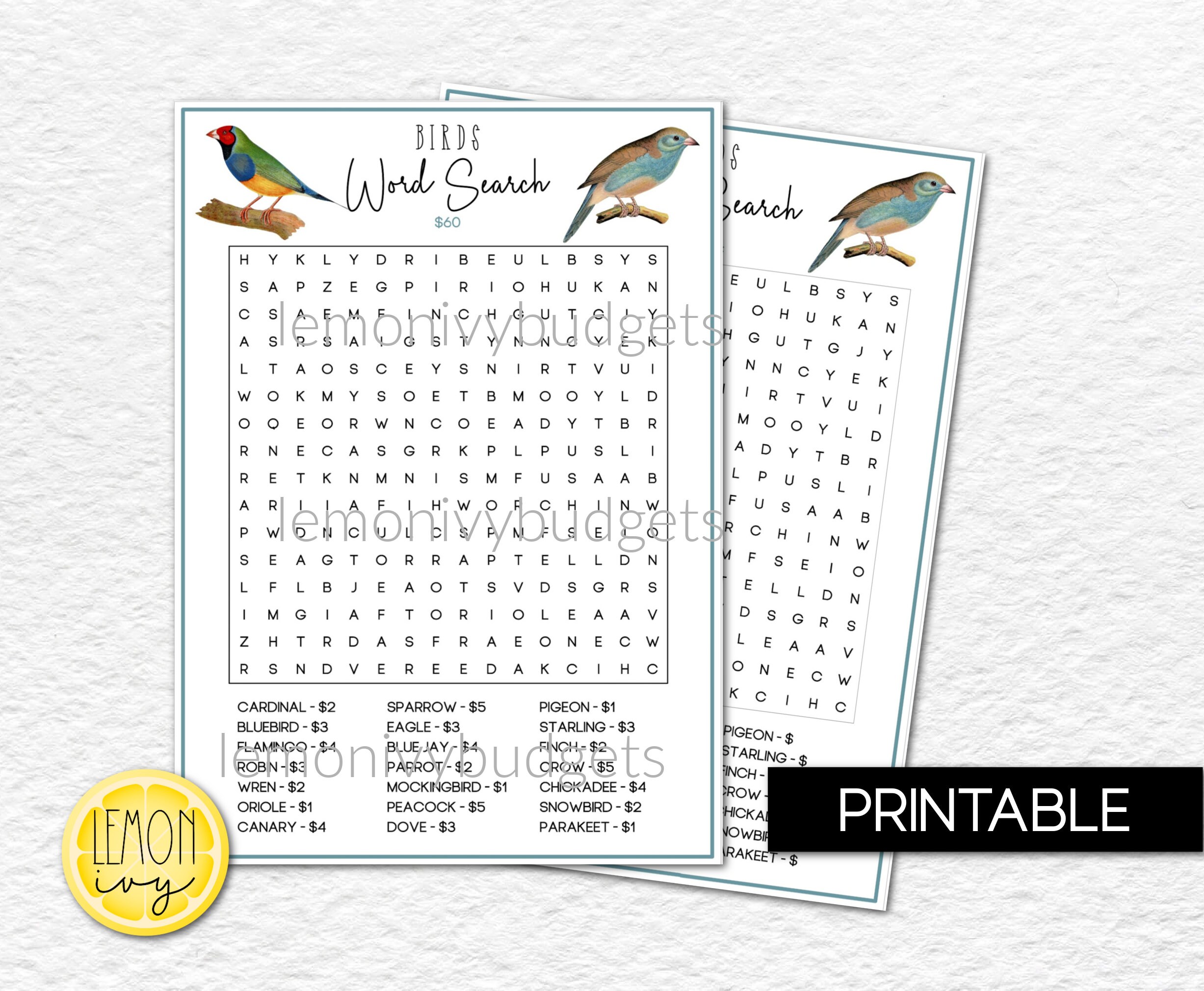 Printable Wordsearch Savings Challenge Savings Challenge - Etsy