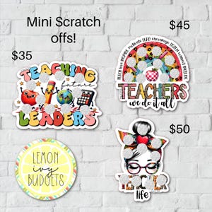 MINI Teacher Scratch Off Savings Challenge, Savings Challenge, Savings Challenge, Scratch Off Savings Challenge, SOM-70, 71, 72