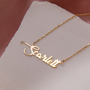 Gold Name Necklace Etsy Gold Name Necklace Etsy