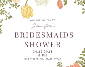 Bridesmaid Proposal, Shower, Wedding, Signage, Wedding Signage, Customizable, Editable, Custom, Printable Canva