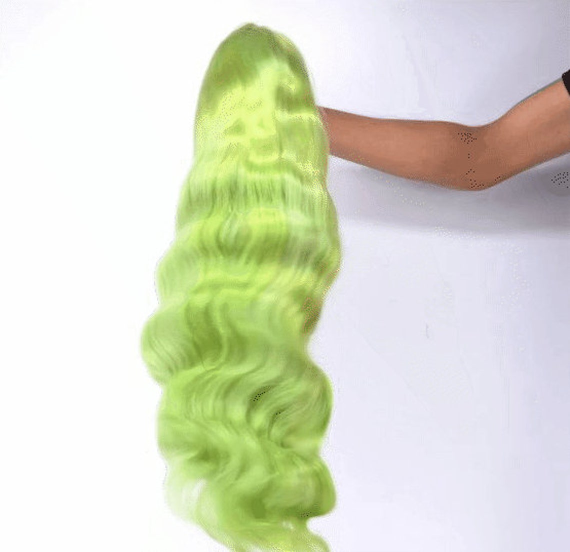 Emerald Green Front Lace Wig Etsy