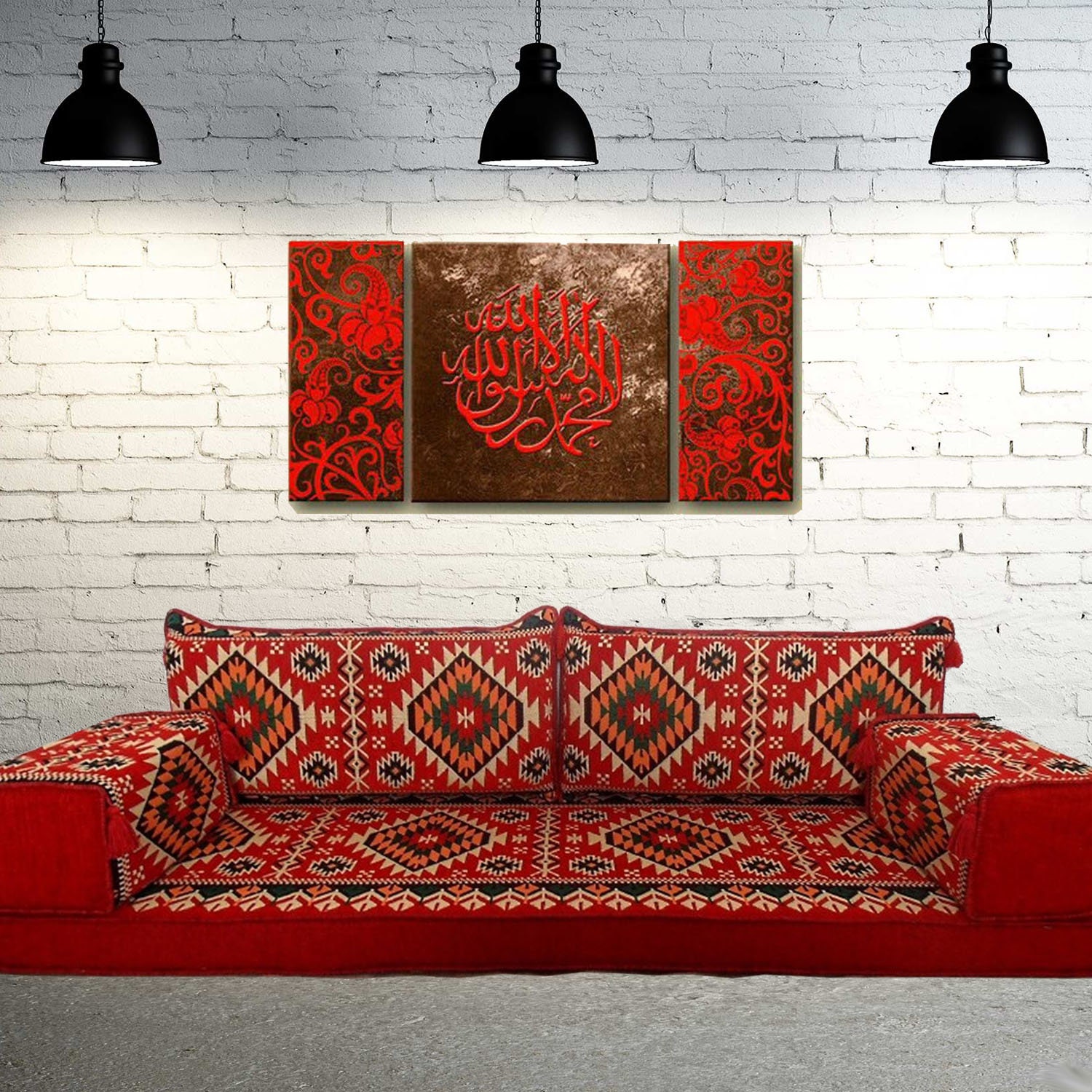 Juego de sofás majlis árabes Sofá de nivel de piso Cojines Etsy