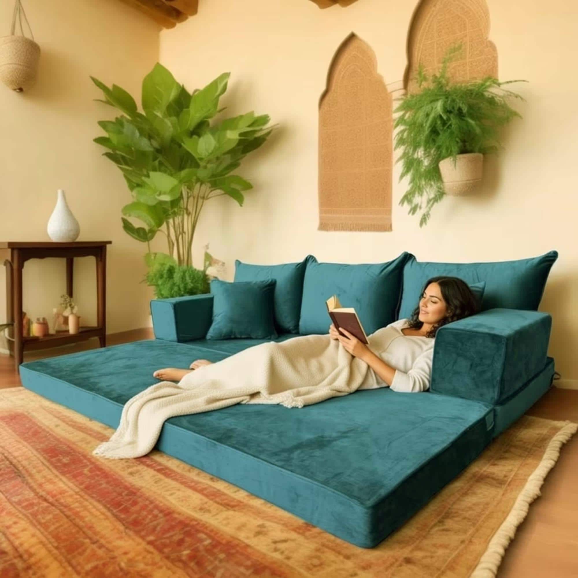 In My Room Buy Modular Velvet Floor Sofa – Arabic Majlis Lounge Seating