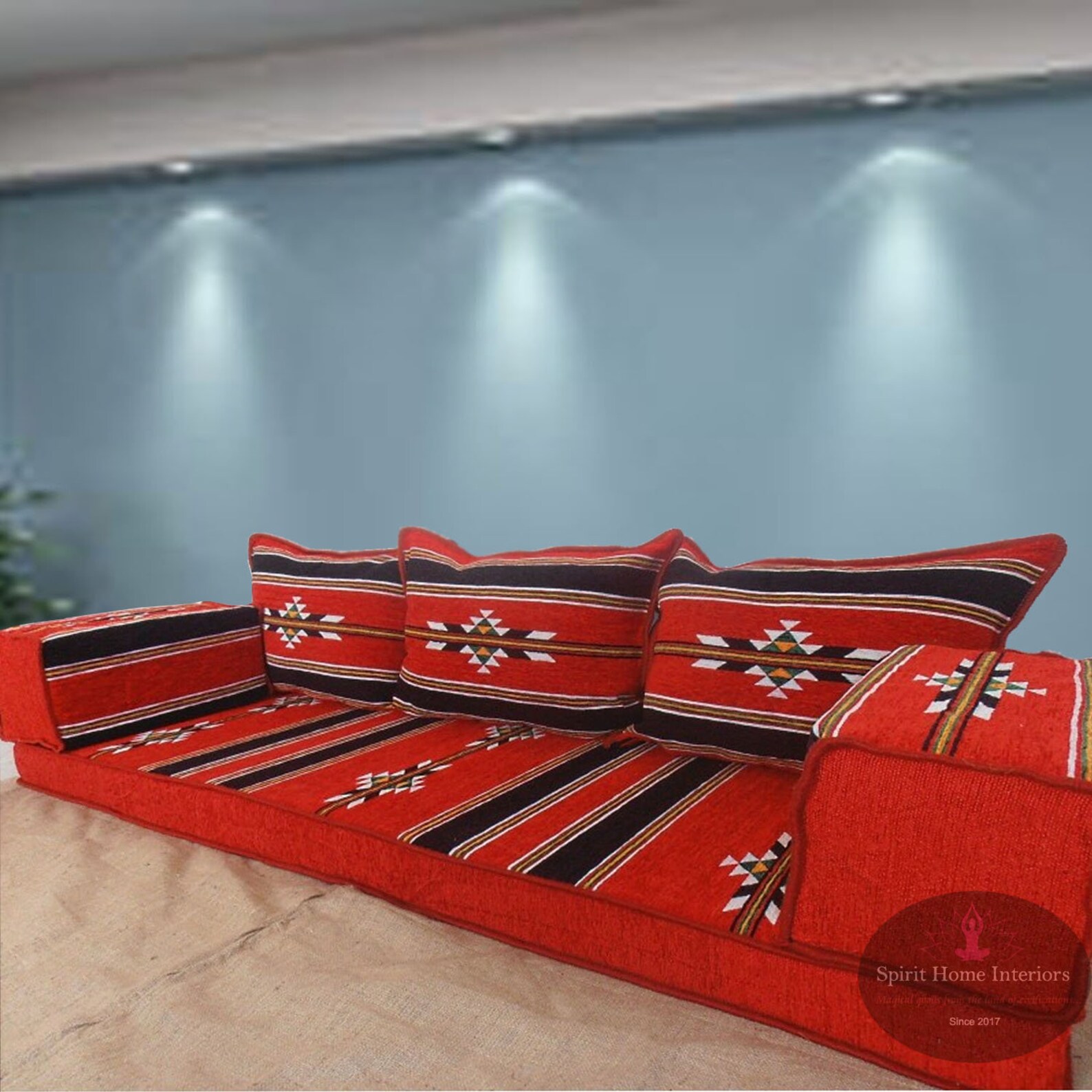 Juego de sofás majlis árabes Sofá de nivel de piso Cojines Etsy