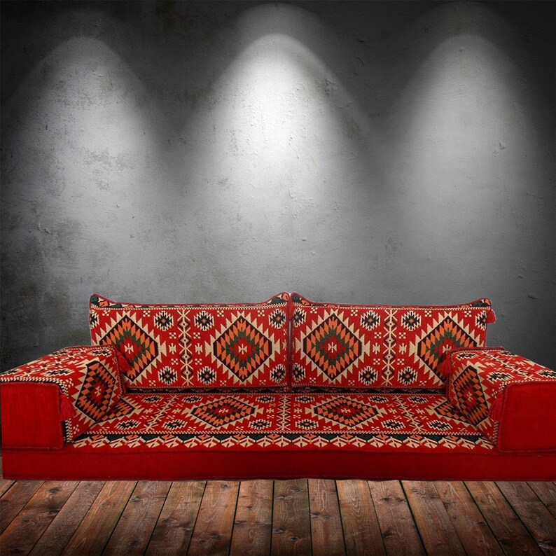 Juego de sofás majlis árabes Sofá de nivel de piso Cojines Etsy