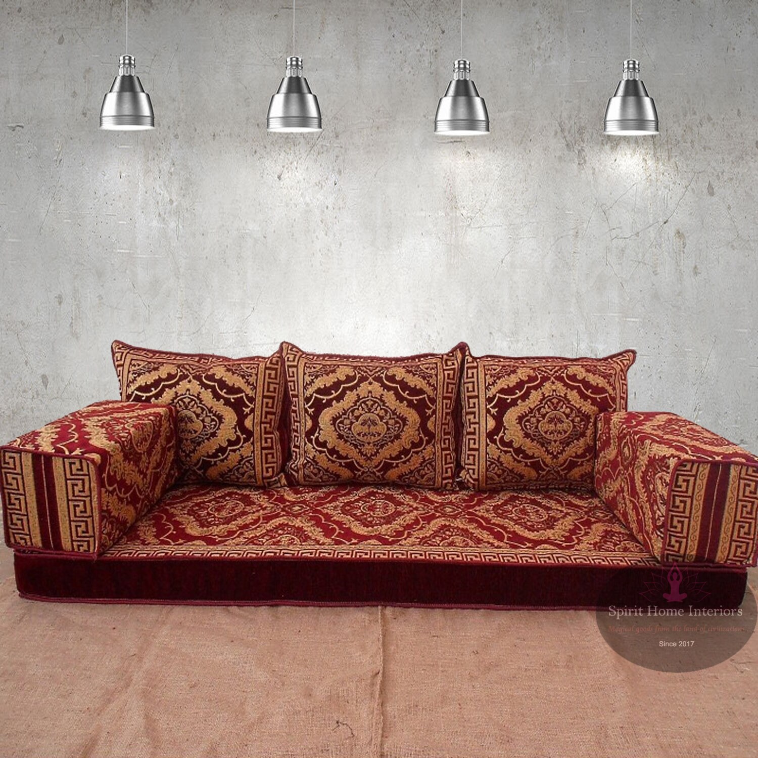 Juego de sofás majlis árabes Sofá de nivel de piso Cojines Etsy