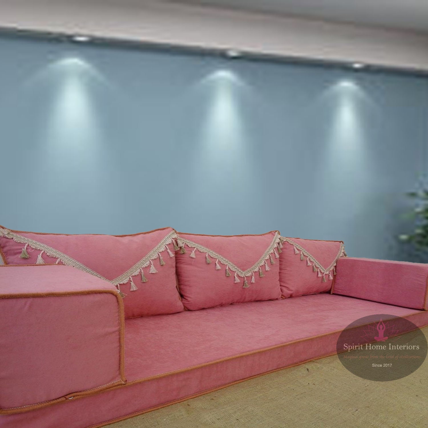 sofa set with pillows