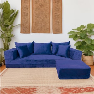 Handmade Velvet Floor Sofa Set: Bohemian Arabic Majlis Style