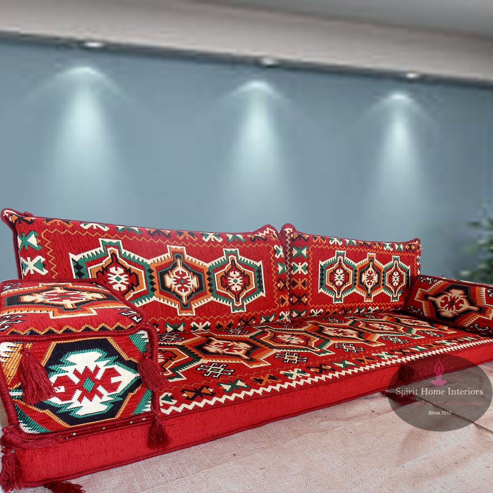 Juego de sofás majlis árabes Sofá de nivel de piso Cojines Etsy