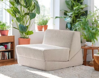 Op maat gemaakte opvouwbare vloerslaapbank boho - Veelzijdige corduroy stoelen