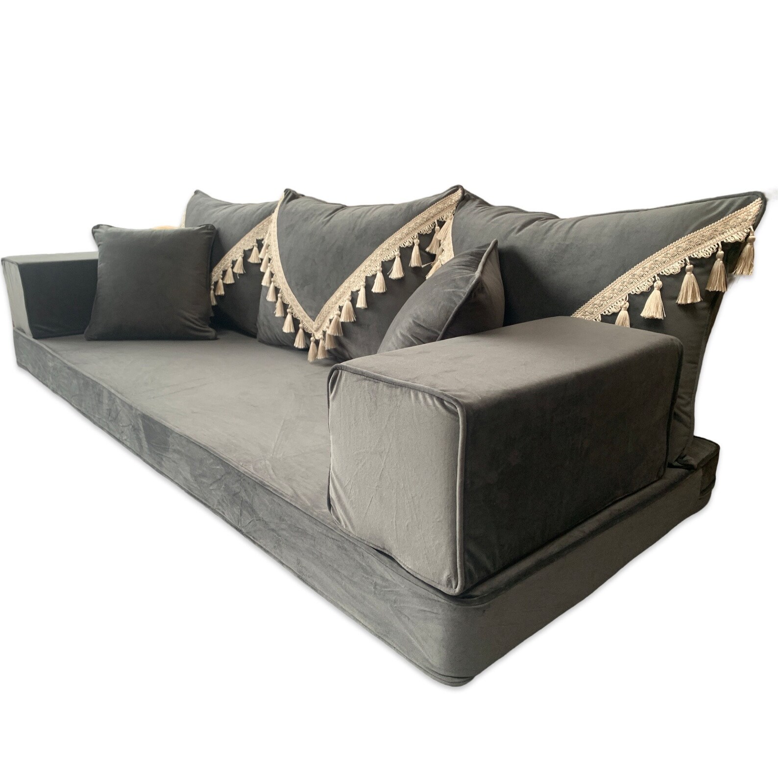 Moroccan Floor Sofa Set - Arabic Majlis Seating, Bohemian Lounge ...