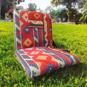 Silla de piso ajustable de 5 niveles: asiento de meditación portátil, silla para juegos, silla de lectura con marco de acero con cerradura, liviana y versátil