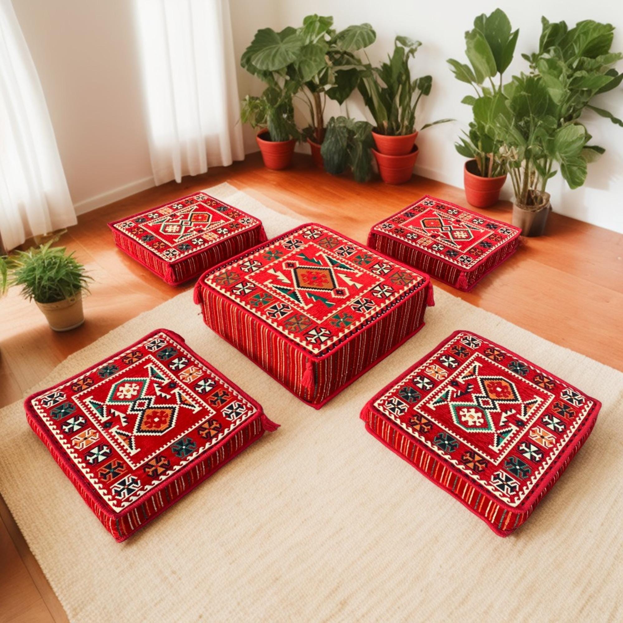 Large turkish floor cushions discount