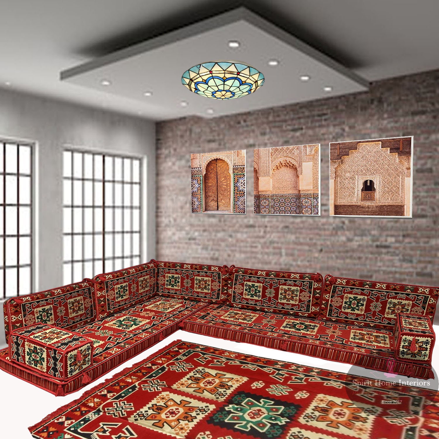Buy Ushaped Modular Sofa Set Arabic Majlis Seating Floor Level Online
