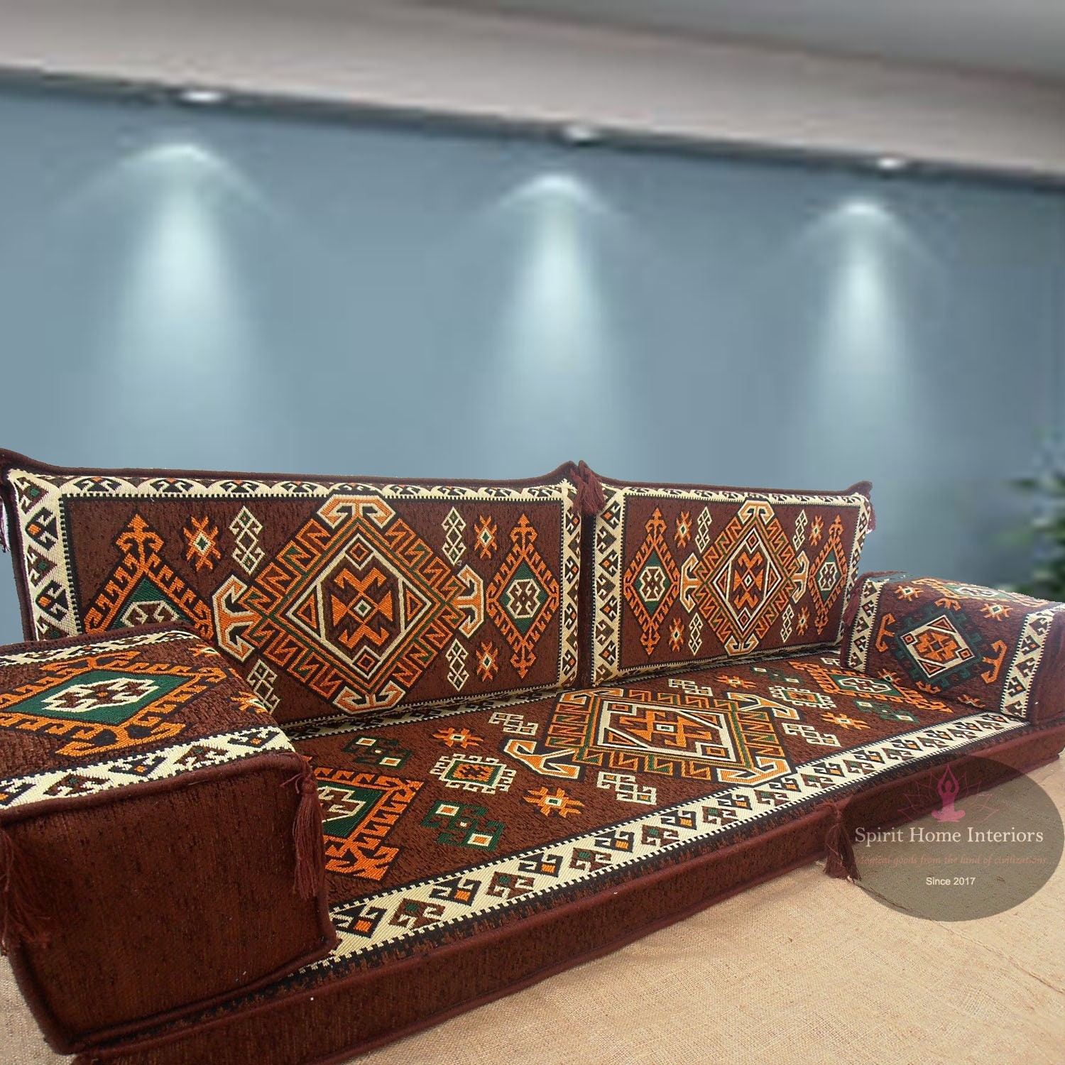 Juego de sofás majlis árabes Sofá de nivel de piso Cojines Etsy