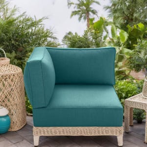 Outdoor Cushion Covers for Rattan Corner Sofa – Waterproof, Custom Size Available – Zippered & Washable, Empty Covers Only