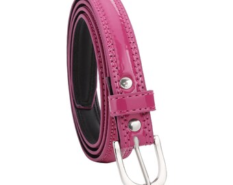 pink designer belts